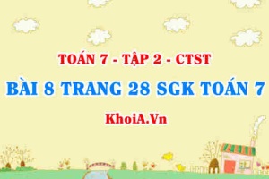 Bài 8 trang 28 SGK Toán 7 tập 2 Chân trời sáng tạo